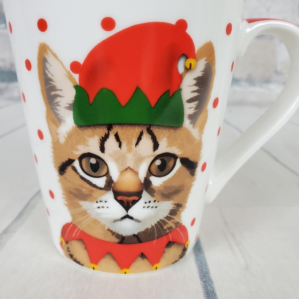 Christopher Vine Tabby Elf Cat Coffee Mug Australia Designer - Picture 3 of 8